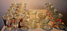17 Weck-Gläser 160, 220, 140 und 80 ml mit Deckel und Gummiring