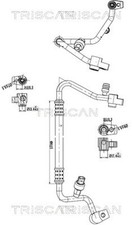 TRISCAN Hochdruck-/Niederdruckleitung Klimaanlage 9010 16023 für FORD FIESTA 7