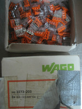 Neu 100x WAGO 2273-203 COMPACT Dosenklemmen 3 Leiter 0,5 - 2,5 mm² Klemme Elektr