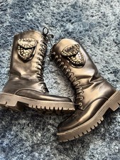 Stylische Boots  , Schwarz, Nieten, Gr 39, Marke Juliet