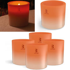 6x Bolsius Summer Nights Outdoor Kerzen 90x80mm Kerzengläser B-Ware orange-creme