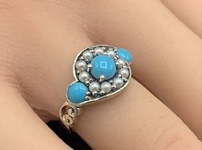 Ring  Türkis & Perle   925er