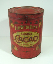 Antike große CACAO Blech Dose