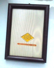 RA Bilderrahmen Wandbehang Art Deco Mid Century Holz Antireflex Glas Vintage