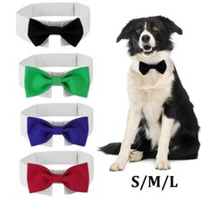 S/M/L Verstellbar Krawatte Fliege für Hunde Katze Haustier Halsbinde Party Neu