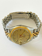 Vintage Uhr, Date- Handaufzug– klassisch-Luxusuhren-Stil, geriffelte Lünette !!!