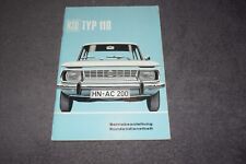 Betriebsanleitung Bedienungsanleitung / Kundendienstheft NSU Typ 110 erstklassig