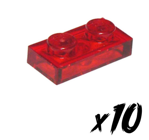 10x lego 3023 platte 1x2 - lego, •