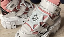 new rock boots 37 rosa-weiße