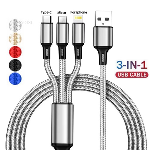 3in1 usb schnellladekabel set - 3in1,