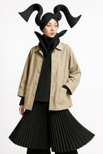 OSKA Jacke beige Baumwolle Gr. 1 40 42 44 Lagenlook Oversize Japan Style Minimal