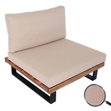 B-Ware Lounge-Sessel MCW-H54, Garten-Sessel, Akazie Holz, Polster beige