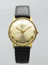 ANKRA  Uhr, Handaufzug, vergoldet, mit Lederband, 33mm , Unisex