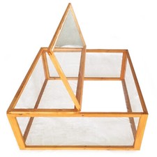 Freilaufgehege Holz Quadrat mit Abdeckung Kleintierstall Kaninchen