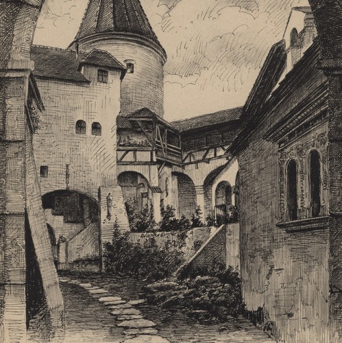 Innenhof schloss ansicht - innenhof,