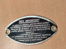 Original renault plate tres - original,