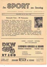 Fussball programmheft 53 - , 52/53