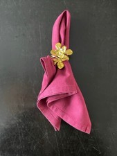 8er Set Leinenservietten Stoffservietten 50 x 50 cm Weinrot Leinen Servietten