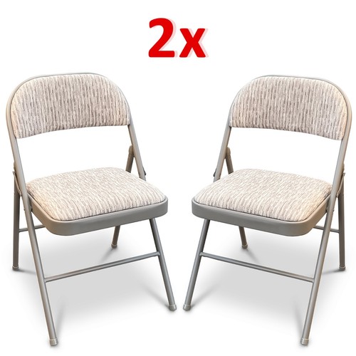 2er set klappstuhl grau stoff - 2er,