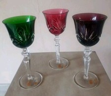 Weingläser Kristall in drei