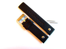 DIESEL Original Ersatzband Lederband Lederarmband DZ7307 Uhrband Schwarz 22 mm