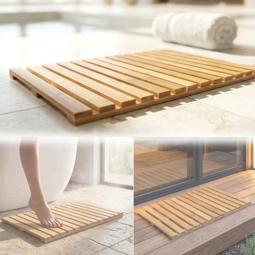 Badematte baderost bambus - badematte,