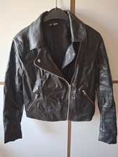 Damen kunst lederjacke schwarz - kunst,