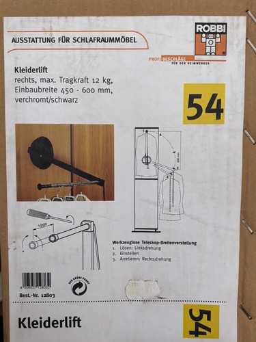 Absenkbarer kleiderlift rechts - absenkbarer,