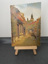 Vintage Postkarte Visby, Fiskargränd, Schweden, Gasse, Kunst, Stadt