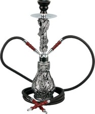 Angebot Shisha Wasserpfeife "Dragon" schwarz 2er/48cm 2 Schläuche