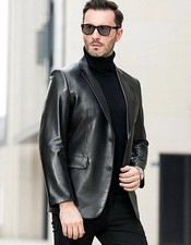 Herren leder blazer - leder,