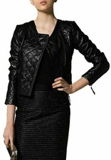 Damen Lammleder Leder Gesteppt