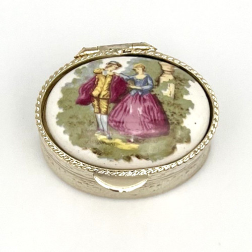 Vintage pillendose antik - pillendose,