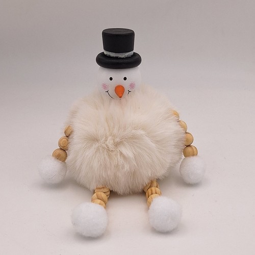 Schneemann weiß aus plüsch - aus,