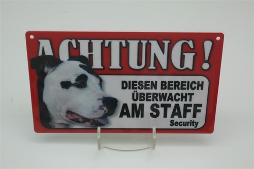 Staff tierwarnschild - am,