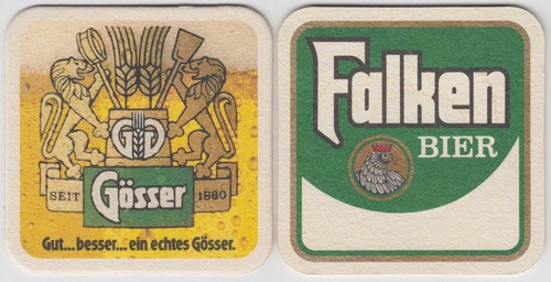 Bierdeckel gösser falken bier - bierdeckel,