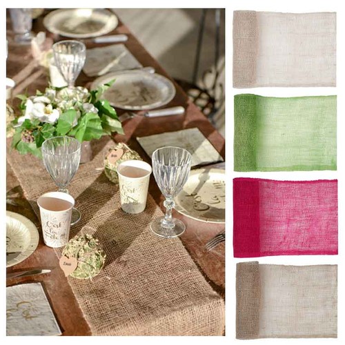 Jute tischläufer - (1,782€/m),