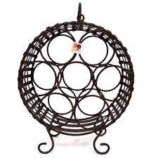 Weinregal Eisen schwarz Weinablage Schmiedeeisen altes Flaschenregal Weinständer