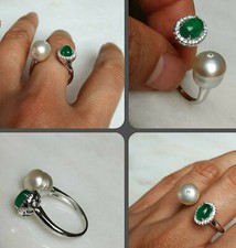 Echte Südseeperle Ring Perlen