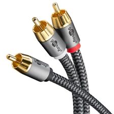 3m Subwoofer Y-Kabel Cinch RCA Kabel Koaxial HiFi Audio Kabel 3x Cinch Stecker G