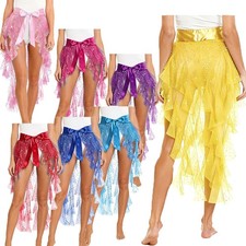 Damen Bauchtanz Rock Glitzer