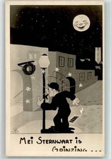 10645584 - Wien Humor Grinzing Mondschein sign. Rainer Doebling