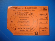 86/87 Ticket Bayer Leverkusen