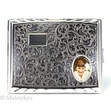 Art Déco Zigarettenetui EFDE altes Etui für Zigaretten Gravurplatte Bilderrahmen