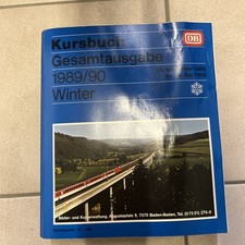 DB-Kursbuch Gesamtausgabe Winter 1989/90 mit Kurswagenverzeichnis und Karten