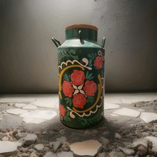 Vintage Milchkanne mit Malerei