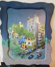 Kunstfoto Hundertwasser Wien mit passendem Rahmen 45cm X 40cm