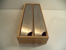 Folienbox Edelstahl Holz FOLIENSPENDER Modern Kitchen Naturfarbe 33.2x13x5.5 cm