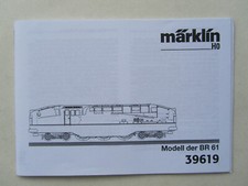 Märklin 39619 - Betriebsanleitung / Begleitheft für Dampflokomotive BR 61 der DB