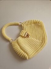 Schicke Damentasche Handtasche Häkeltasche Handarbeit Vanille Geschenk Idee NEU!